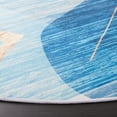 thumbnail image 4 of SAFAVIEH Tacoma Leon Abstract Machine Washable Area Rug, Blue/Gold, 5' x 8' Oval, 4 of 12