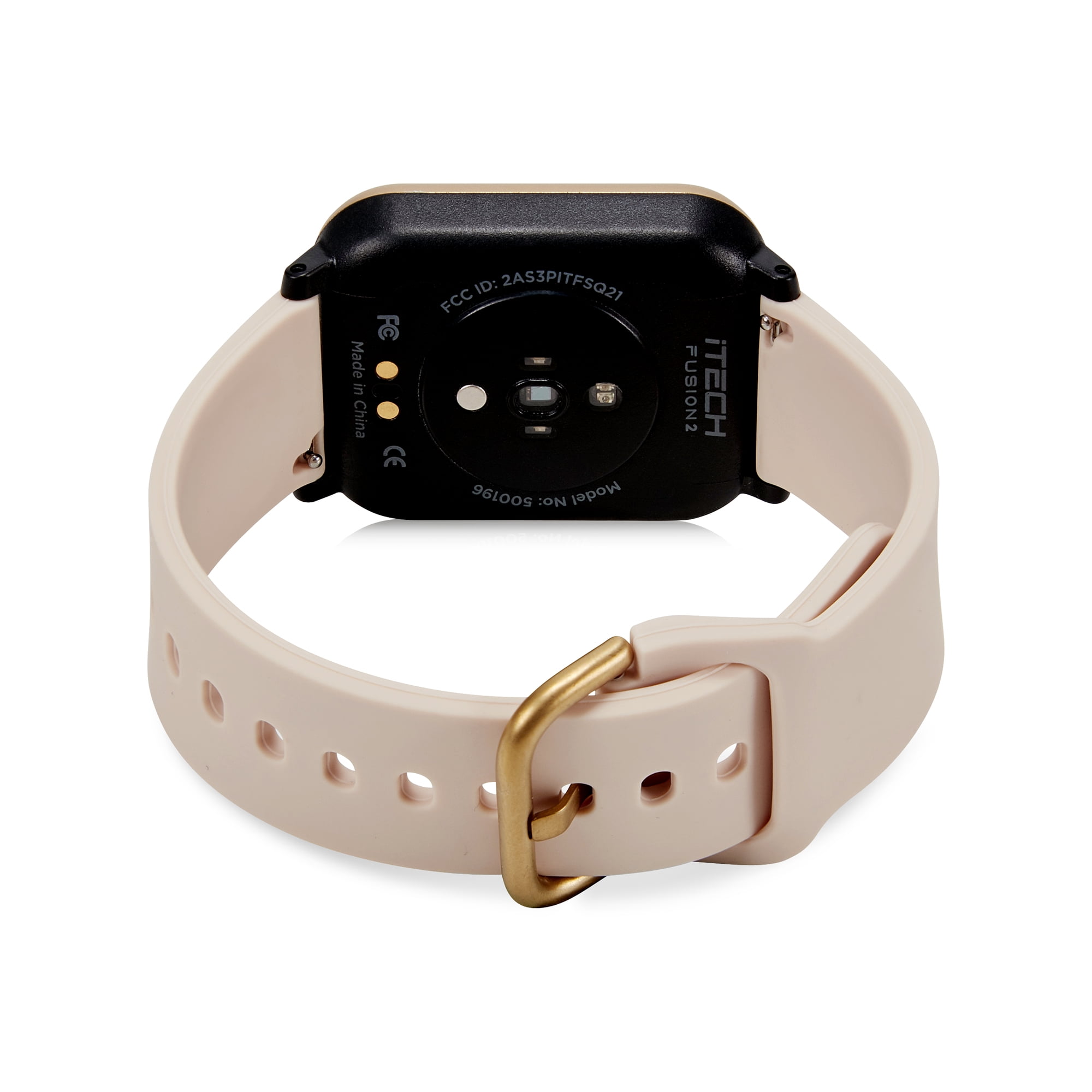 Itech Fusion 2S Unisex Adult Smartwatch w/ Multi-Sport, Gold/Beige