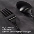 thumbnail image 3 of Matte Black Stainless Steel Flatware Set For Home Kitchen 5PCS, 3 of 10