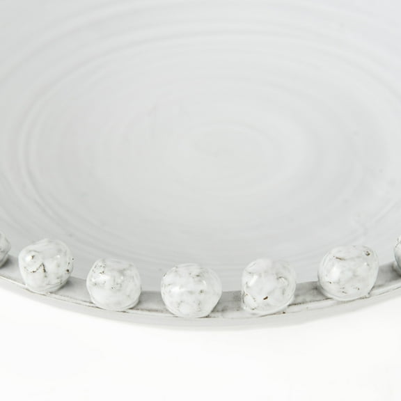 HomeRoots 392180 Ceramic Centerpiece Bowl, Off White