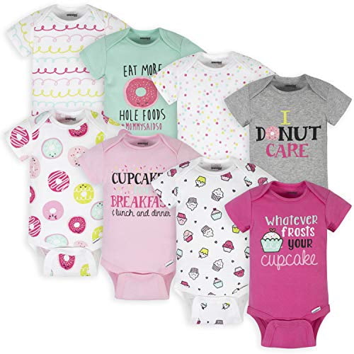 Onesies Brand baby girls 8 pack Short Sleeve Mix Match Bodysuits