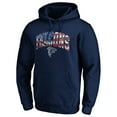 thumbnail image 2 of Men's Navy Atlanta Falcons Banner Wave Fitted Pullover Hoodie, 2 of 3