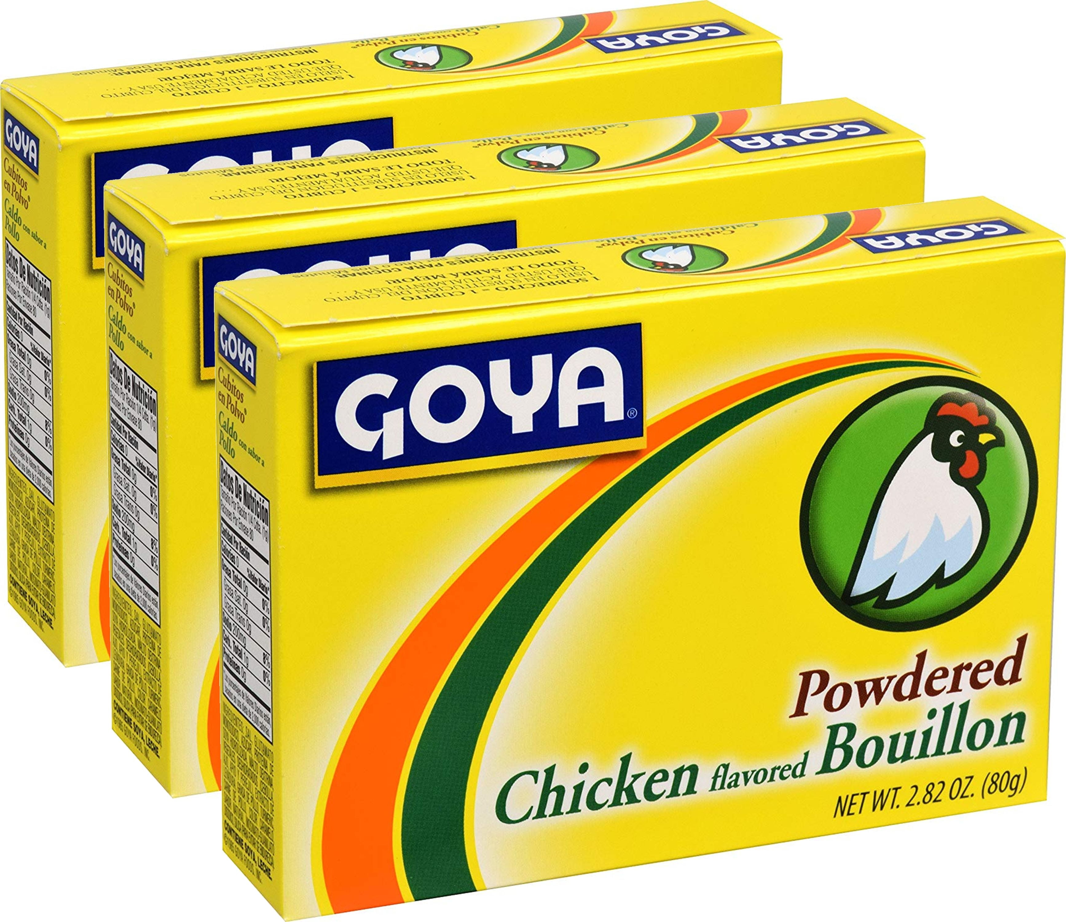 Goya Chicken Bouillon, Cubitos de Pollo en polvo, 2.82 OZ (Pack of 3