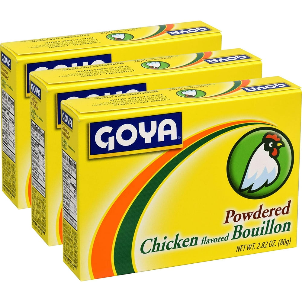 Goya Chicken Bouillon, Cubitos de Pollo en polvo, 2.82 OZ (Pack of 3