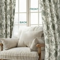 thumbnail image 3 of DriftAway Linen Floral Paisley Green Blackout Curtains for Living Room Bedroom 84 Inch Length 2 Panels Lined Grommet Window Drapes Thermal Farmhouse Country Jacobean Curtains Loden Green, 3 of 8