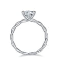 thumbnail image 2 of Nerra Jewel 1.9 Ct Round Brilliant Cut Diamond Ring - 14K White Gold Plated Solitaire Ring - Simple Engagement Wedding Solitaire Rings for Women's - Silver Diamond Beautiful Special Occasion Rings, 2 of 6