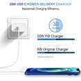 thumbnail image 2 of [Apple MFi Certified] iPhone 20W Fast Wall Charger Power Adapter for iPhone 15 / iPad / samsung galaxy / google pixel W? cable USB-C - WINGOMART, 2 of 4