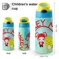 thumbnail image 2 of JJ Mikey Maizen Insulated Stainless Steel Water Bottle with Straw Vacuum Water Tumbler Reusable Leak Proof Cup, 2 of 8