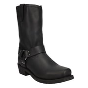 Dingo Men's Black Dean Leather Harness Boots DI19057-BK