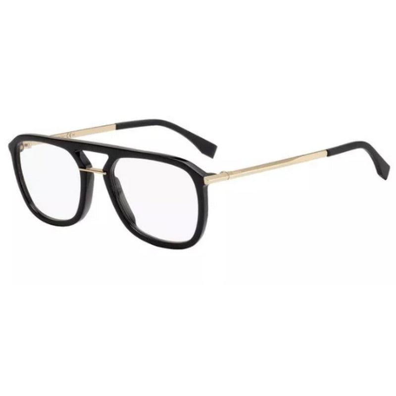 Fendi Men's Black Round Eyeglass Frames 