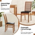 thumbnail image 5 of Giantex 2-Piece Wooden Dining Chair Set, Mid-Century Modern Chairs w/ Padded Seat High Curved Back, Brown, 5 of 9