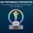 thumbnail image 6 of ZFYXGS Wireless Charging Light, Astronaut Decorative Bluetooth Speaker Music Clock Alarm Clock, 6 of 7