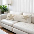 thumbnail image 2 of Beige Starfish Body Pillow Cover 20 x 54 Inch Decorative Pillow Cover Vintage Gray Farmhouse Coastal Summer Lumbar Pillowcase Seasonal Rectangle Cushion Case for Couch Sofa Bed Living Room, 2 of 9