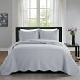 thumbnail image 3 of IR Imperial Rooms 3-Piece King Quilt Set Soft Bedspread Reversible with 2 Shams Silver, 3 of 12