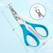 BOSHEL Ergonomic Comfortable Cat Nail Clippers - Stainless Steel Angled Blade Pet Grooming Scissors