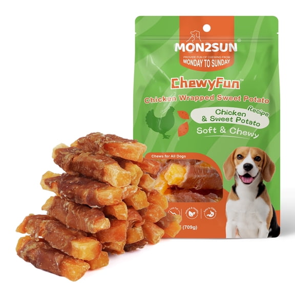 MON2SUN Chicken Wrapped Sweet Potato Small Dog Treats, 25 oz