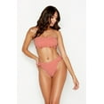 thumbnail image 2 of Ris-k Womens Prowl Textured Ruffled Swim Top Separates Pink S, 2 of 4