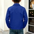 thumbnail image 4 of Purcolt Boys Jackets Casual Collared Zip Up Long Sleeve Windbreaker Coats Lightweight Breathable Loose Fit Outerwear for 7-17 Years, 4 of 9