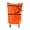 Orange, variant on 2-in-1 Foldable Shopping Cart Bag - Oxford Cloth, Rubber Wheels, Waterproof, for Grocery & Travel