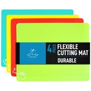 Cutting Boards - Thin Cutting Mat Set 4 Color Flexible & Perfect for Chopping Meats, Vegetables, Beef, Fish, Chicken