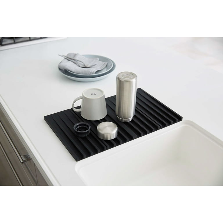 Folding Dish Drainer Mat & Trivet - Silicone - Yamazaki Home