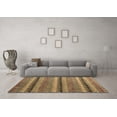 thumbnail image 3 of Ahgly Company Indoor Round Abstract Brown Modern Area Rugs, 3' Round, 3 of 4