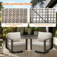 thumbnail image 6 of MeetLeisure Contemporary Wicker Swivel Rocker Patio Chairs, Beige (Set of 2), 6 of 9