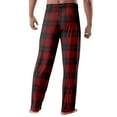 thumbnail image 4 of Zimjoy Red Plaid Sleep Pant for Men Elastic Waist Lounge Flannel Pajama Pants Lightweight Drawstring Comfy Pajama Pants Casual Warm Sleepwear Sleep Pant with Pockets, Deep Red S, 4 of 6