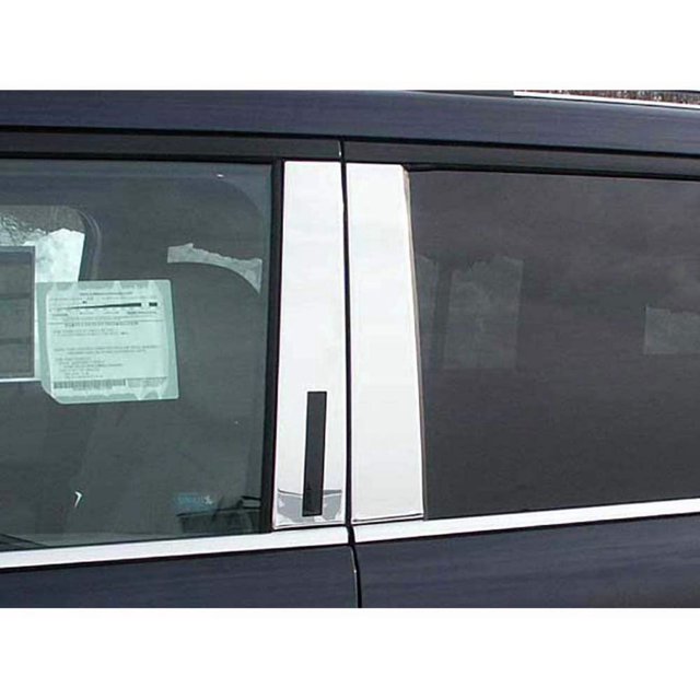 QAA is Compatible with 2009-2019 Ford Flex 4 Piece Stainless Pillar Post Trim PP49340