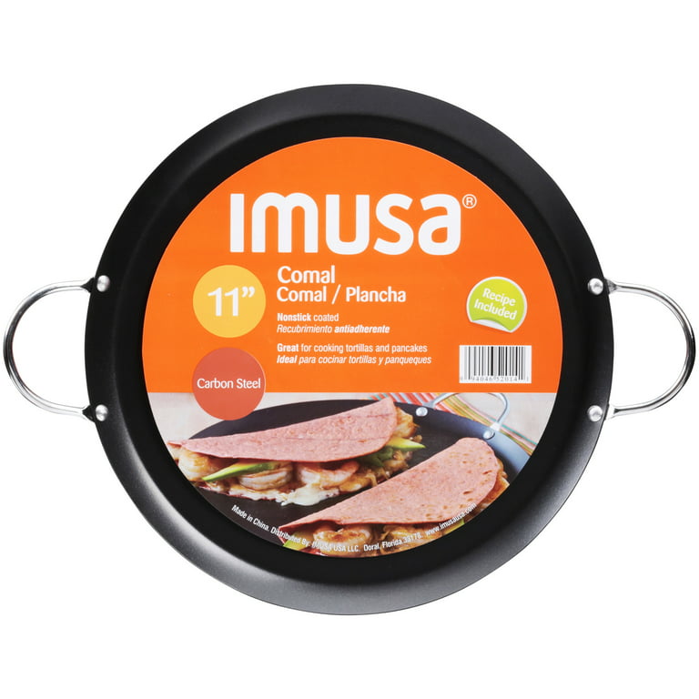 IMUSA 9.5 Pre-Seasoned Cast Iron Round Pan Pizza Comal — CHIMIYA