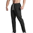 thumbnail image 3 of BXSRUTA Men's Elastic Waist Loose Fit Lightweight Stretchy Cargo Pants for Outdoor Daily Wear, 3 of 6