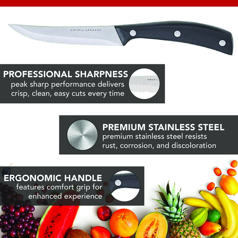 Emeril 15-Piece Stainless Steel Knife Set with Block. Free Shipping and  Returns.