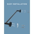 thumbnail image 4 of 18-inch Wall Mounted Towel Bar for Kitchen and Bathroom, Matte Black, by Fixsen, 4 of 7