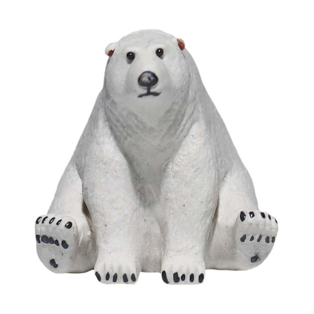 Estatua de animal, escultura de mascota de té, adorno de animal de escritorio, regalo para amantes del té, animal Oso polar