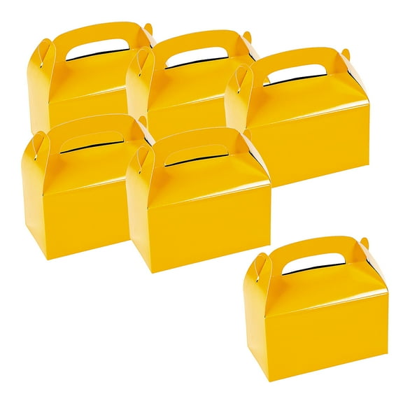 Yellow Favor Boxes Bulk 48 Pc