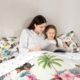thumbnail image 5 of Homewish Cute Floral Dachshund 7-Piece King Bedding,Hibiscus Floral King Bed in a Bag,Lovely Palm Tree Decor,Reversible, 5 of 8