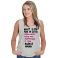 thumbnail image 4 of What I Look In Guys Basset Hound Dog Tank Top Tee Shirt Women Brisco Brands S, 4 of 6