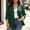 Green, variant on Suit Jacket for Women Office Plus Size Open-front Lapel Three-quarter Sleeve with Padded Shoulder Straps Casual Office Black 2X
