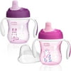 Chicco Semi-soft Spout Trainer Sippy Cup 7oz 6m+ (2pk) - Pink/Purple