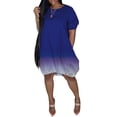 thumbnail image 3 of Gvmfive Womens Summer Casual Short Sleeve Gradient Loose Dress Plus Size, 3 of 5