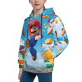 thumbnail image 2 of Lsque Mario Patten Youth Hoodie Sweatshirt Pullover with Kangaroo Pocket Boys and Girls Hoodie Warm Hoodie for Kids, 2 of 8