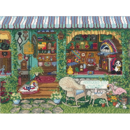 Janlynn Counted Cross Stitch Kit 14"X11"-Antiques (14 Count) - Walmart.com