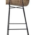 thumbnail image 3 of Jamie Young Co Nusa Transitional Metal/Rattan Bar Stool in Black/Natural, 3 of 4