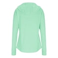 thumbnail image 7 of KTFgvq Women's Fitted Hooded Yoga Jacket, Quick-Dry Running Coat, Stretch Athletic Outerwear, Slim Zip-Up Activewear for Workout Casual, Green M, 7 of 7
