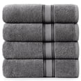 thumbnail image 1 of Juego de toallas de baño LANE LINEN Luxury, 100% algodón, paquete de 4, color gris, 1 of 9