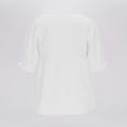 thumbnail image 5 of Button Down Short Sleeve Shirts for Women Round Neck Loose Casual Summer Tops, 5 of 8