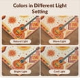 thumbnail image 7 of Design&I 4'x6' Washable Area Rug Snag-Free Skid-Resistant Medium Hawaii Guitar Tiki Boho Sunset Motifs Hibiscus Luau Party Surf for Home Office, Under Desk, 7 of 7