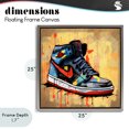 thumbnail image 4 of Stupell Industries Contemporary Sporty Sneaker Drips Gray Floating Frame Canvas Art, 25 x 25, by Creative Studio, 4 of 8
