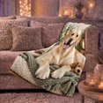 thumbnail image 6 of Labrador Retriever Indoor Nook Photorealistic Dog Lover, Festive Pet Portrait Pattern, Warm Flannel Blanket for Living Room and Bedroom, Dog Lovers Christmas Gift, Pet Lover Home Decor, 6 of 9