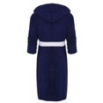 thumbnail image 3 of WZXFASHION Men's Winter Plush Lengthened Shawl Bathrobe Home Clothes Long Sleeved Robe Coat Intimates Blue L, 3 of 7
